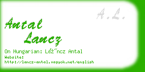 antal lancz business card